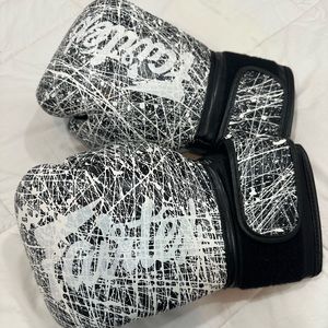 Fairtex Black and White Boxing Gloves